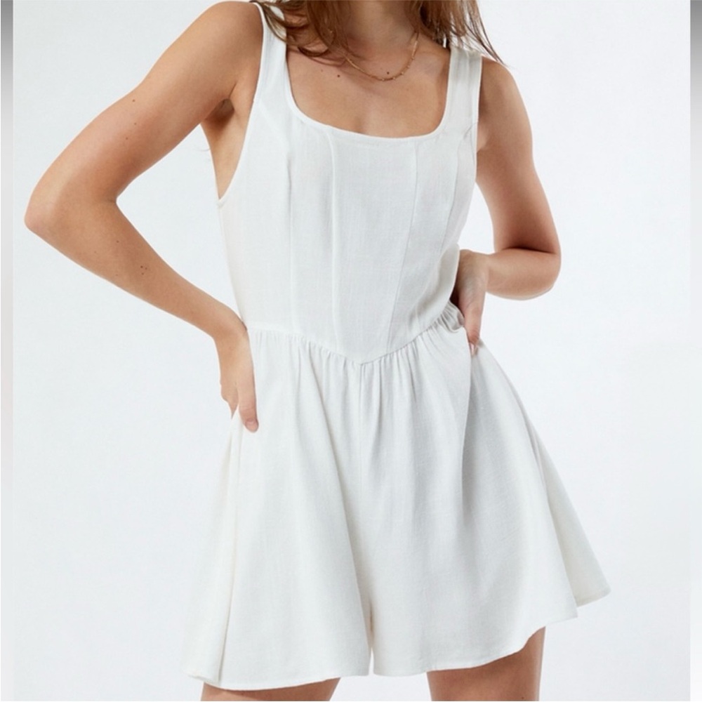 PacSun L.A. Hearts White Sleeveless Romper Dress